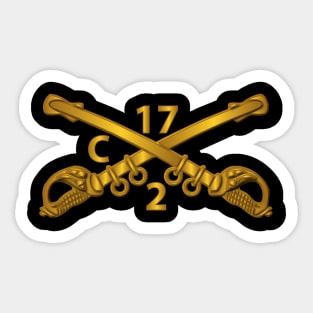 Charlie Troop - 2nd Sqn 17th Cavalry Branch wo Txt Sticker